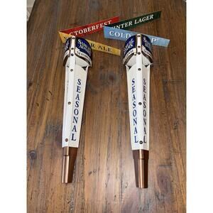 Samuel Sam Adams Seasonal Octoberfest Winter Beer Tap Handle 13” Tall Lot Of 2